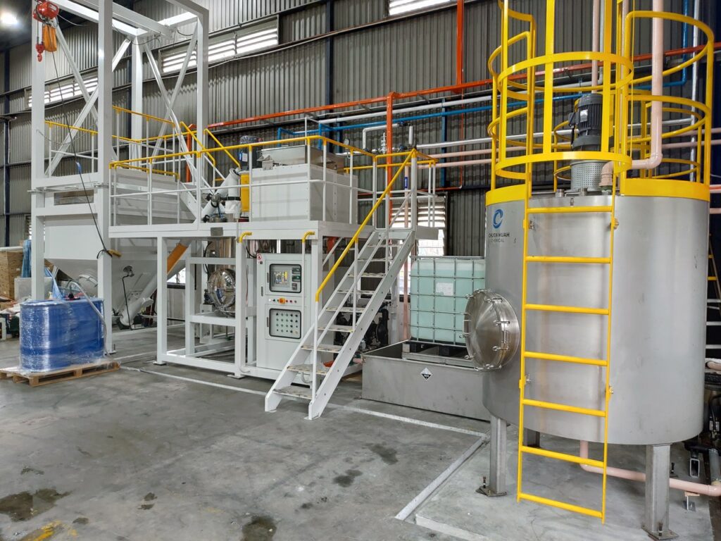 This is a fully automatic controlled Starch Adhesive Mixing Unit.